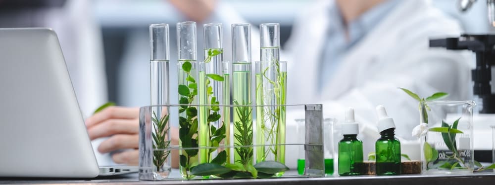 Biotech skincare in lab