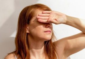 woman sun damage